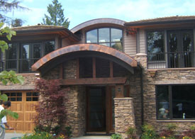 copper barrel entryway