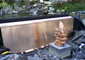 custom copper waterfall